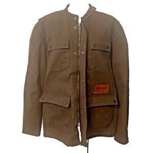 Tobacco Motorwear McCoy Brown Waxed Riding Jacket Flannel Lined Motorcycle 3X